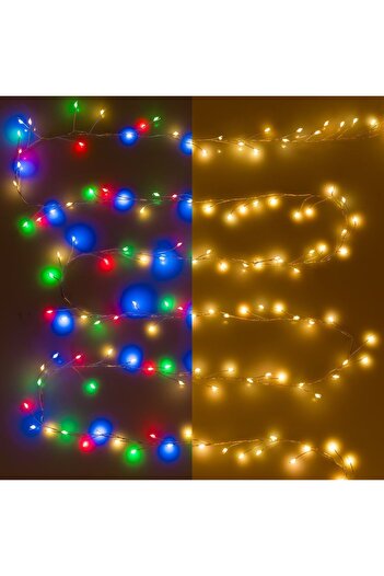 SHOPIENS Christmas Light String, 400 LED, 11 Programs, Controller Included, 8m, Warm White & Multicolor