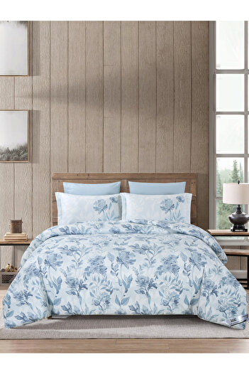 Doona 6-Piece Comforter Set - King Size 260x240cm, Printed, All Season, Microfiber, 350 GSM Filling.