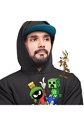 OEM Men's Hoodie Marvin Blue Sonic Creeper Looney Tunes