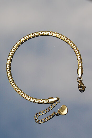 Rua Jewelry Steel Crushed Elegant Bracelet 4 mm Gold Color |   Non-Tarnishing, Unisex, 2 Years Warranty
