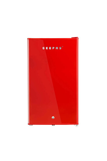 Geepas Single Door Mini Defrost Red Refrigerator GRF 1202 RXE