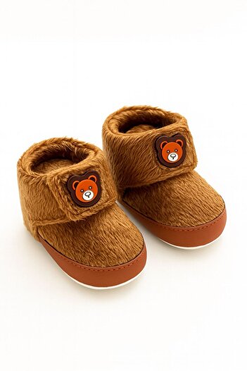 mini mia Plush Booties for Babies – Teddy Bear Design, Comfortable and Warm