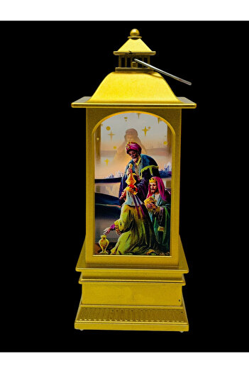 BaoBao Christmas Decoration Lantern with Led Lights, USB Charging, 20×8×8cm