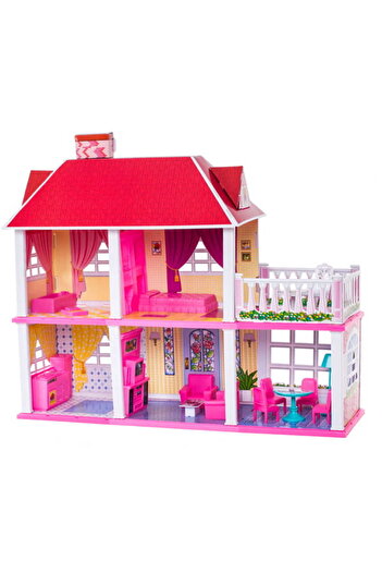 Doris Dollhouse Villa with 5 rooms and furniture included, two assembly methods