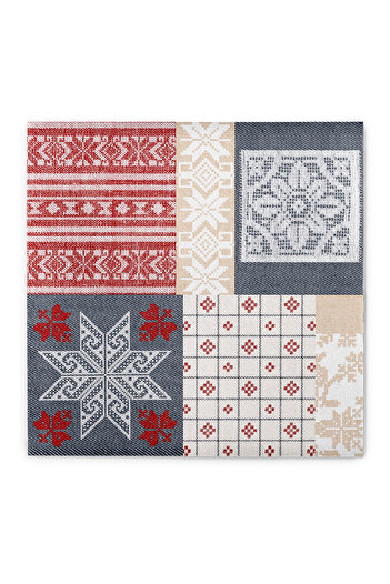 Mank Table napkins, 3 layers, Tissue - Luke (rustic winter pattern) / 40 x 40 cm / 100 pcs