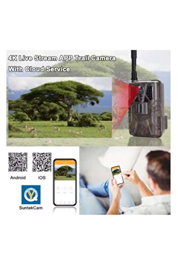 UnderShop 4G SIM Hunting Camera, Free Live Stream App, 4K, 30MP, Night Vision, Motion Sensor, IP66