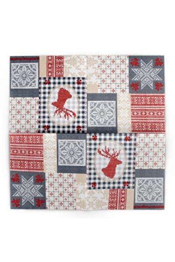 Mank Table napkins, 3 layers, Tissue - Luke (rustic winter pattern) / 40 x 40 cm / 100 pcs