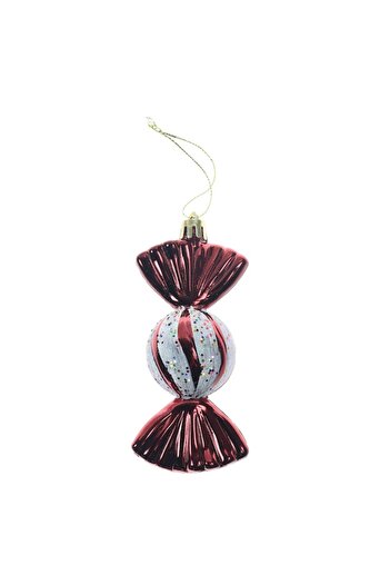 HOFF Christmas baubles, red candy, set of 6, 10 cm