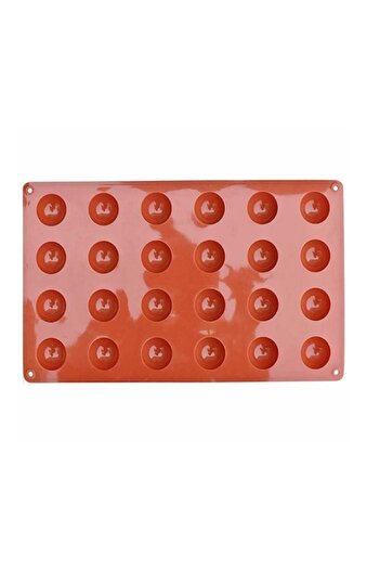 topbazar Silicone mold for candies, chocolate pralines, 24 hemispheres, 28 x 17 cm -