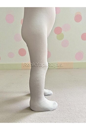 RENK YAPI RÜYASI 80% Cotton Self-Patterned Girls' Tights Girls' Tights