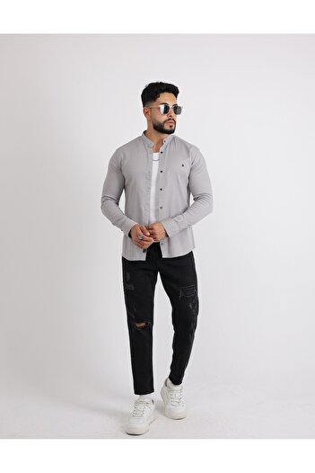 cliento Lycra Cotton Dobby Fabric Casual Modern Men's Shirt