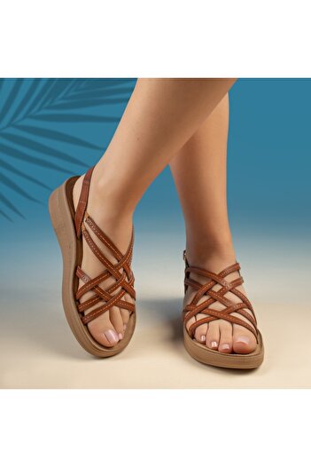 BMoD Women's brown platform sandals MOD13681