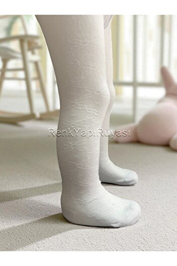 RENK YAPI RÜYASI 80% Cotton Self-Patterned Girls' Tights Girls' Tights