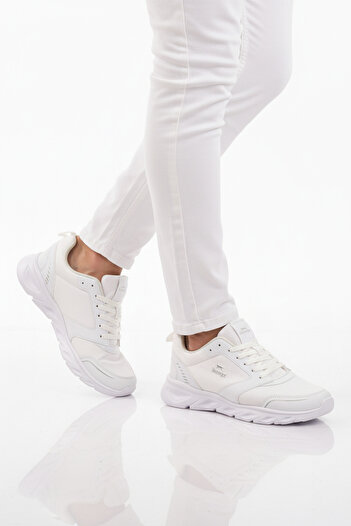 Slazenger White Lace-Up Lightweight Flexible Skin Men's Sports Shoes Epic m