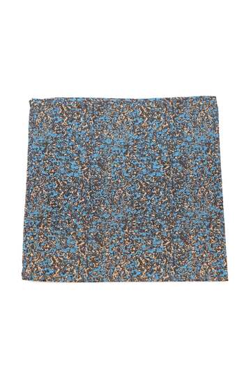 6AM Ceremony Blue pocket square with abstract print