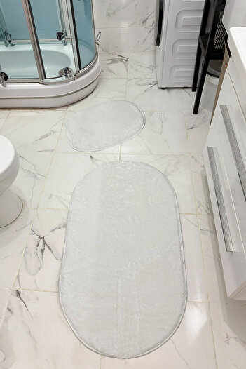 vodler Post Plush Bath Mat Set Machine Washable Non-Slip Base Bath Mat Set of 2
