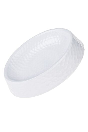SHOPIENS Plastic Oval Soap Dish, White, 13x8 cm