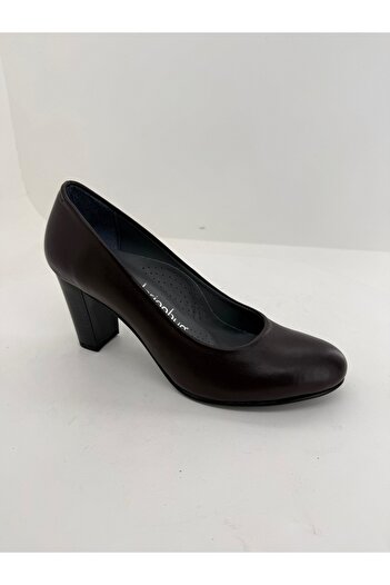 Deripabuc Genuine Leather Women's Heeled Leather Shoes Shn-0736