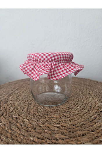 tütü baby Jar Lid Ornament, Lid Cover Checkered Red 10 Pieces