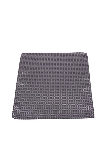 6AM Ceremony Dark grey pocket square with geometric micro pattern