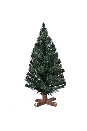 SHOPIENS Artificial Table Christmas Tree, 40 cm, 48 Branches, Green, Wooden Base