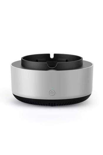 Ella Home 2-in-1 Electric Ashtray with Air Purification Gray 13.5 cm