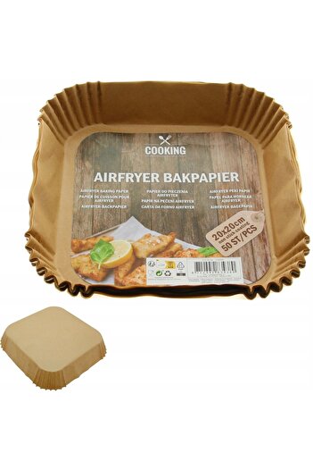 Other WKŁAD PAPIEROWY DO FRYTKOWNICY AIRFRYER 100 SZTUK 20x20 cm PEPIER