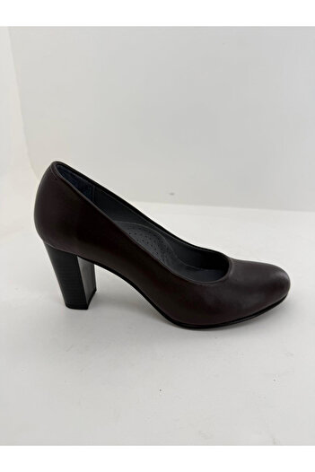 Deripabuc Genuine Leather Women's Heeled Leather Shoes Shn-0736