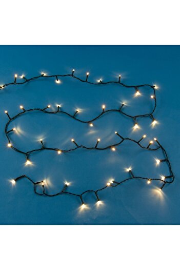 SHOPIENS LED Light String, 800 Bulbs, Warm White, Green Cable, 43 m, 8 Modes, Indoor/Outdoor
