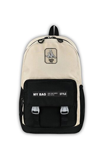 KY Black Multi-Compartment Orthopedic Water-Repellent Water Bottle Compartment Sports Travel Middle School High School Daily School Backpack