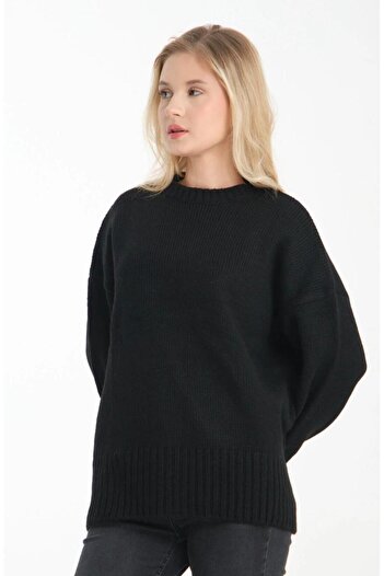 NOTCHTR Women's Basic Crew Neck Oversize Soft Textured Knit Sweater