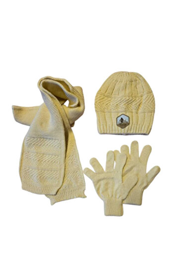 Benittokids Kitti 9-15 Years Old Boy Scarf Beanie Gloves Set of 3