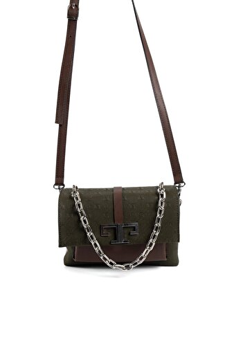Silver Polo Silver & Polo Khaki - Brown Sp1148 Women's Crossbody Bag