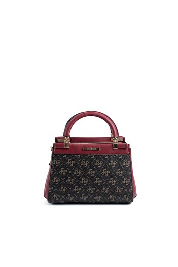Silver Polo Silver & Polo Brown Yellow - Burgundy Sp1193 Women's Handbag
