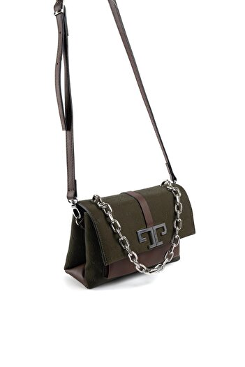 Silver Polo Silver & Polo Khaki - Brown Sp1148 Women's Crossbody Bag