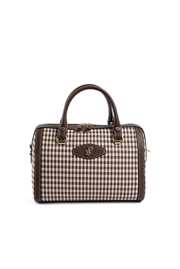 Silver Polo Silver & Polo Brown Yellow - Brown Sp1091 Women's Handbag
