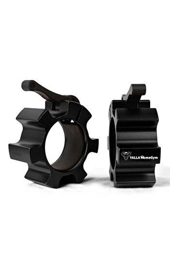 YALLA HomeGym Aluminum Olympic Barbell Collars, 2 Inch Weight Barbell Locks Collar Clips