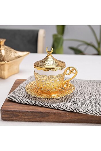 E orient 1 Piece Turkish Coffee Cup - Traditional Design with Crescent Motif, Turkish, Greek, Arabic Coffee
