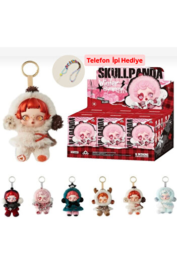 synshop Skullpanda Winter Symphony Series Popmart Surprise Package Plush Toy Bag Carm Ornament Keychain 1Pcs