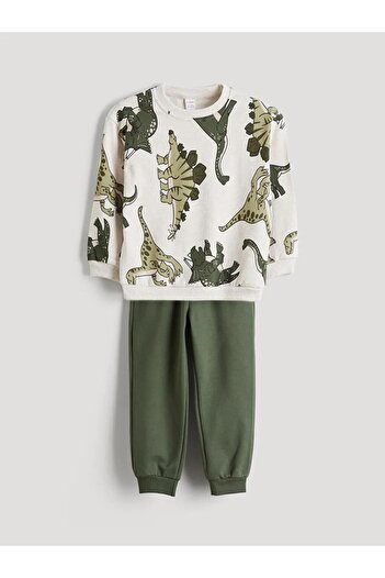 LC Waikiki Crew Neck Boys' Sweatshirt and Sweatpants (W5)
