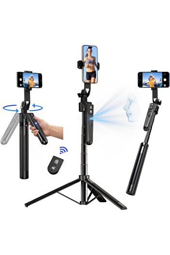 Generic Auto Face Tracking Tripod 360° Rotation Stand, 70.9\" Motion Sensor Phone Tripod