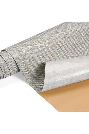 LUXER Self-adhesive textile film 145x50 cm – Light Grey – furniture decoration, upholstery repairs, DIY projects