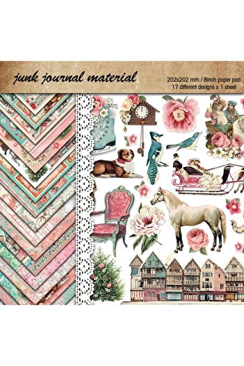 İthal E6-17 Sheets Sweet Winter Scrapbook Paper 42