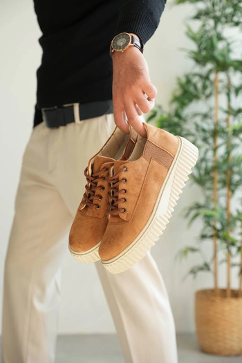 Zerenyus Zrk-X516 Premium Tan Casual Men's Shoes