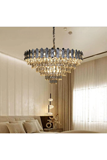 HAMER Modern silver chandelier, 80 cm, elegant design that adds a touch of luxury