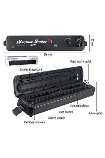 novim Vacuum Food Sealer | Includes 10 Bags | Ideal for Meat, Vegetables, and Fruit