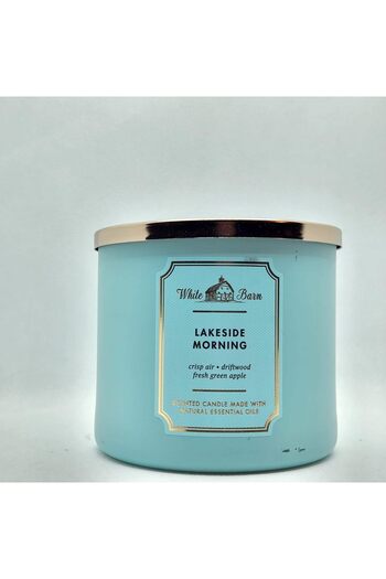 Bath & Body Works White Barn 3-Wick Scented Candle, 14.5 oz (Lakeside Morning)