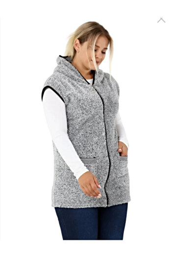 Star Fashion Women's cocolino vest, with pockets and hood