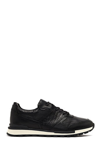 Derimod Men's Black Lace-Up Leather Casual Sneaker 25Wfd610114