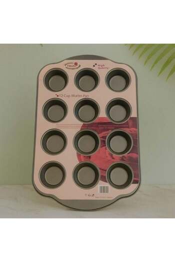 Generic Trust Rectangular Cupcake Pans, 12 Cups, 41cm
